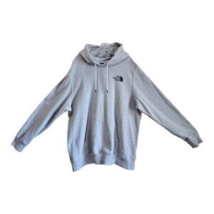THE NORTH FACE Men XXL Hoodie Sweatshirt Gray Logo Never Stop Exploring Chest 56